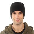 thumbnail image 2 of Gorros y gorros de lana de otoño e invierno Gorros de esquí de terciopelo grueso y cálido Gorros para hombre Gorros de invierno (negro) Rojo Verde Cocina, Decoración y Otros, 2 of 3
