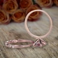 thumbnail image 4 of 1.50 carat emerald Cut Real Morganite and Moissanite Bridal Set Engagement Ring on with 18k Gold Plating, 4 of 5
