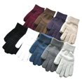 thumbnail image 5 of Guantes de punto de color liso para hombre y mujer, guantes cálidos de cinco dedos con forro polar grueso y elástico de lana para estudiantes, Otoño e Invierno, 5 of 5