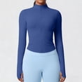 thumbnail image 6 of Abomasnow Women's Workout Jackets Zip Up Long Sleeve Mock Neck Athletic Jackets Casual Breathable Running Yoga Workout Jackets with Thumb Holes, 6 of 6
