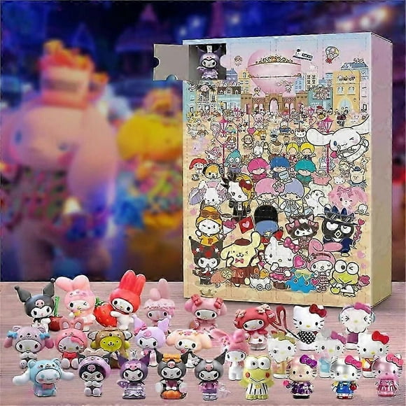 24 Days of Christmas Advent Calendar Countdown Calendar,24Pcs Sanrio Figures Doll Xmas Stocking Stuffer Gift_Perfect Gift