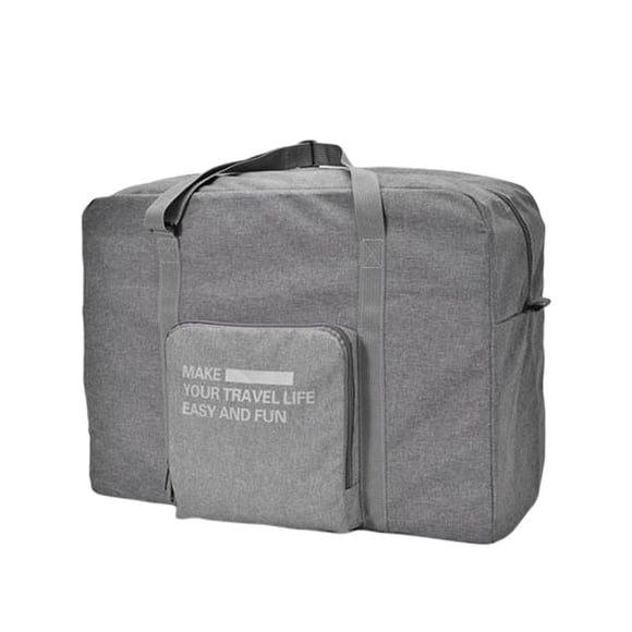 Bolsa de lona de viaje portátil de lona para llevar el equipaje Bolsa plegable con ruedas para negocios de fin de semana durante la noche (gris)