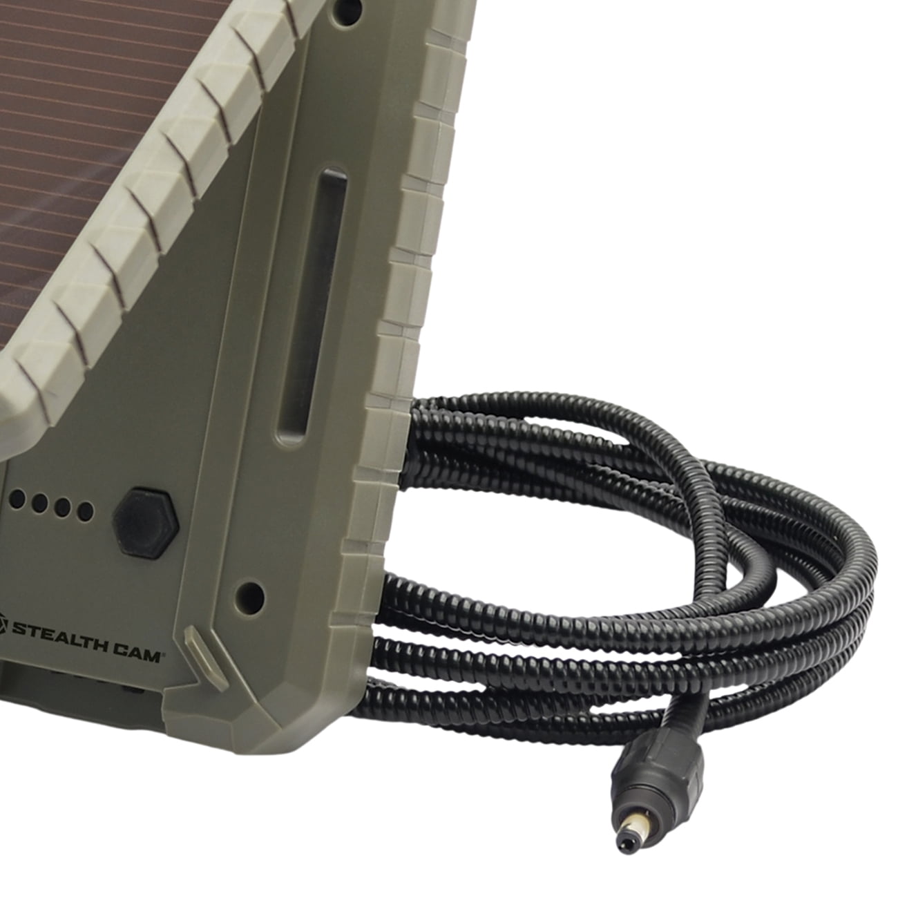 Stealth Cam Solar Battery Pack, 5,000 mAh Li-ion, 12V Solar Panel, Trail Camera Accessory, 10.95"