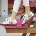 thumbnail image 4 of DOGO White Sneakers for Women - Handmade Women's Fashion Sneakers, Vegan Leather and Unique Design, Comfortable Shoes for Women, Ace Sneakers Magic in The Air, Size 10.5, 4 of 5