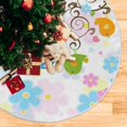 thumbnail image 5 of FMSHPON Flower Bird Egg Xmas Christmas Tree Skirt Stand Mat for Holiday Party Decoration Indoor Outdoor 48 inches, 5 of 6