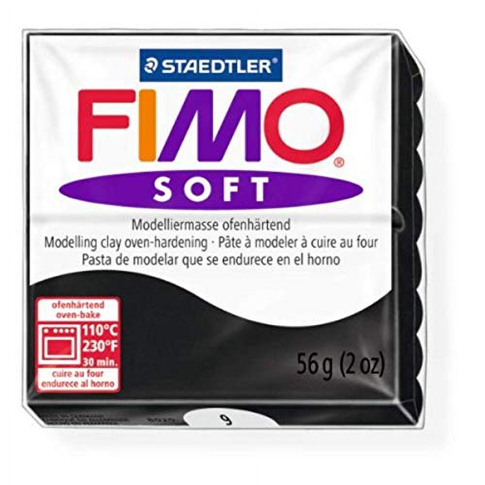 Staedtler Fimo Soft White Oven Bake Modelling Clay - 56g Polymer Clay Block For Crafts