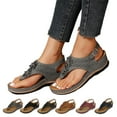 Ergonomic Design Wedge Toe Post Sandals Walking Sandals Women Comfort
