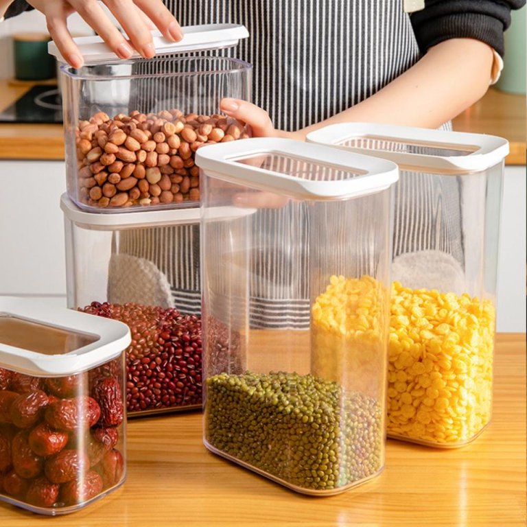 Airtight Food Storage Containers with Lids Plastic Spaghetti Container for  Pasta organizer, BPA Free Air Tight House Kitchen Pantry Organization and