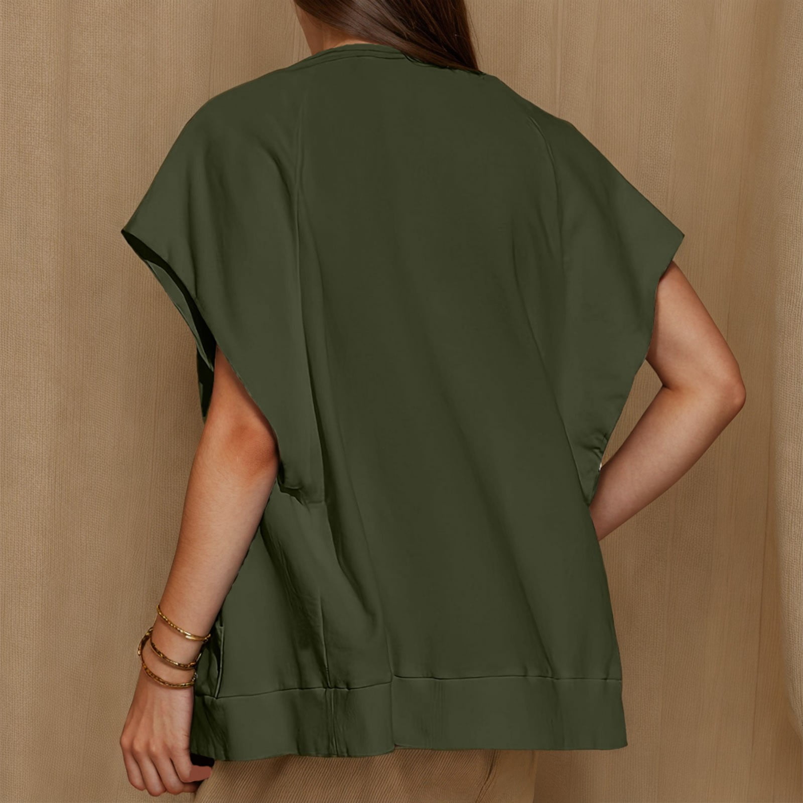 Fartey Women's Sweatshirts Vest Oversized Zip Up Sleeveless Jacket Dressy Casual Stand Collar Hoodless Coat Lightweight Solid Color Running Vest Coats with Pockets XL