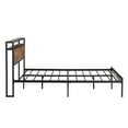 thumbnail image 5 of Metal Platform Bed Frame with Wooden Headboard and Footboard with USB LINER, No Box Spring Needed, Large Under Bed Storage Queen, 5 of 5