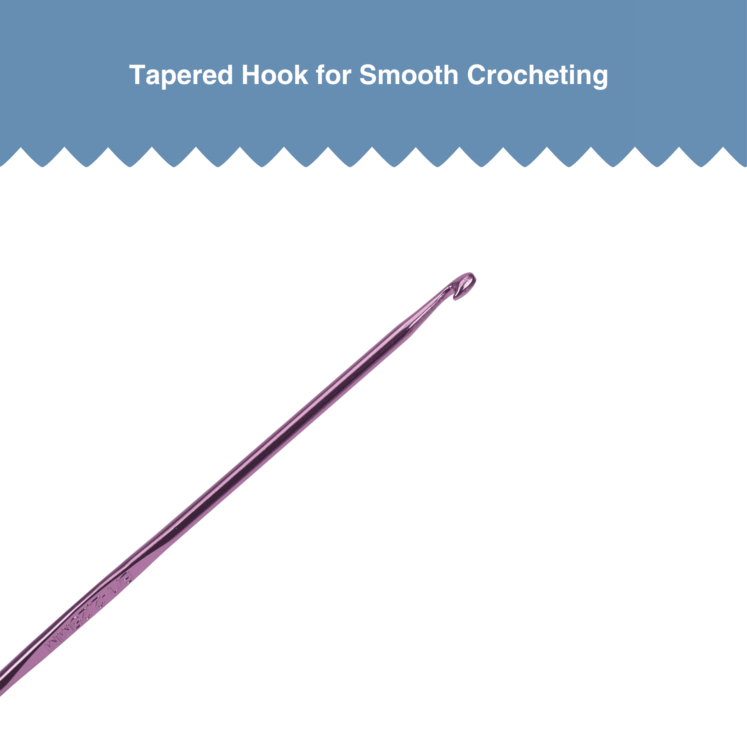 Hello Hobby Aluminum Crochet Hook, Size B, 2.25 mm
