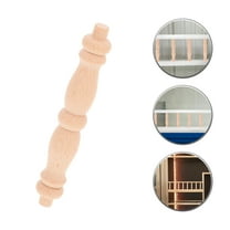 EXHUMKY 6Pcs Khaki Wood Spindles for Table Legs Cylindrical Round 5.50X0.79X0.79In