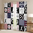 thumbnail image 2 of Feelyou Child Baseball Lover Black Out Curtains, Sports Curtains Pack of 2 (42x63 Each), 2 of 6