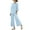Sky Blue, variant on Simua Women's Summer 2 Piece Outfits Set Striped Round Neck 3/4 Sleevle Top and Wide Leg Pants Loose Lounge Sets