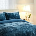thumbnail image 4 of Grey Velvet Duvet Cover King Size - Super Soft Flannel Bedding Set with Button Closure and Corner Ties - Luxurious Shimmery Comforter Cover Set for Home Decoration, 4 of 9