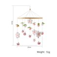 thumbnail image 1 of Campana de cama tejida a mano con forma de abeja y diseño de flor de estilo nórdico, campana de cama con forma de abeja para cuna, colgante para habitación de niños, campana de viento, 1 of 5