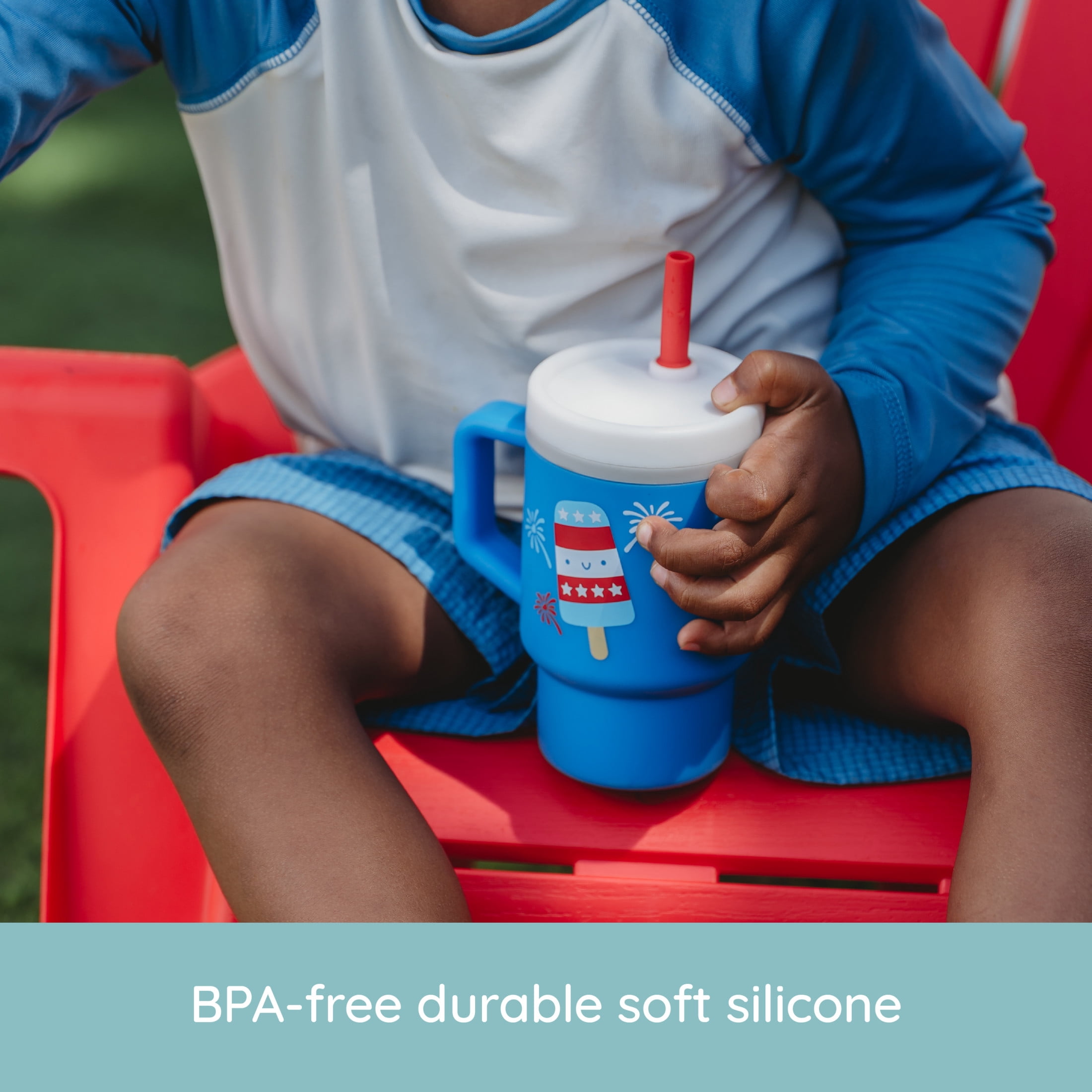 My 1st Tumbler Toddler Training Cup with Straw, 9oz Sippy Cup with Easy-Grip Handles, Spill-Resistant, Limited Summer Edition Popsicle