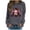 Grey, variant on Women's Crewneck Sweatshirts Highland Cattle Print Fall 2026 Pullover Casual Lightweight Long Sleeve Tunic Tops