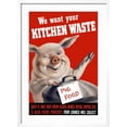 thumbnail image 2 of Art.com Vintage World Ware II Poster Featuring a Pig Standing with a Garbage Can Art Print by Stocktrek Images, White Frame Wall Art, 21" x 29", 2 of 5