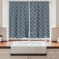 thumbnail image 2 of Ambesonne Floral Kitchen Curtains, Japanese Striped Graphic, 55"x39", Charcoal Grey Dark Blue, 2 of 3
