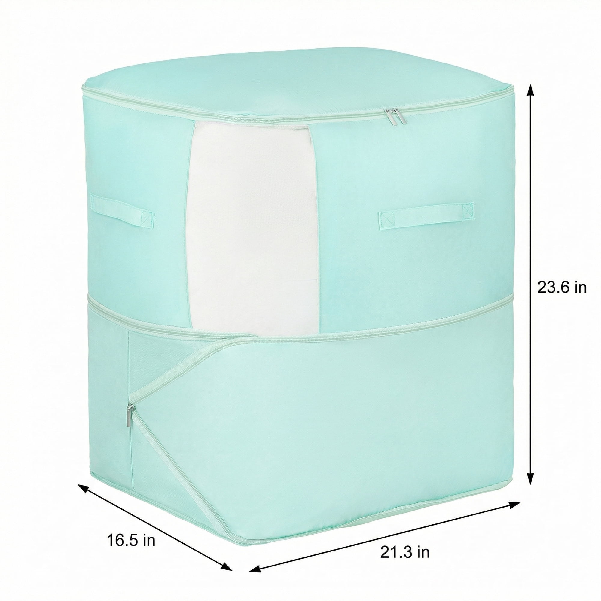 Unique Bargains 1Pc Clothes Expandable Storage Bag Light Green 21.3*16.5*23.6in