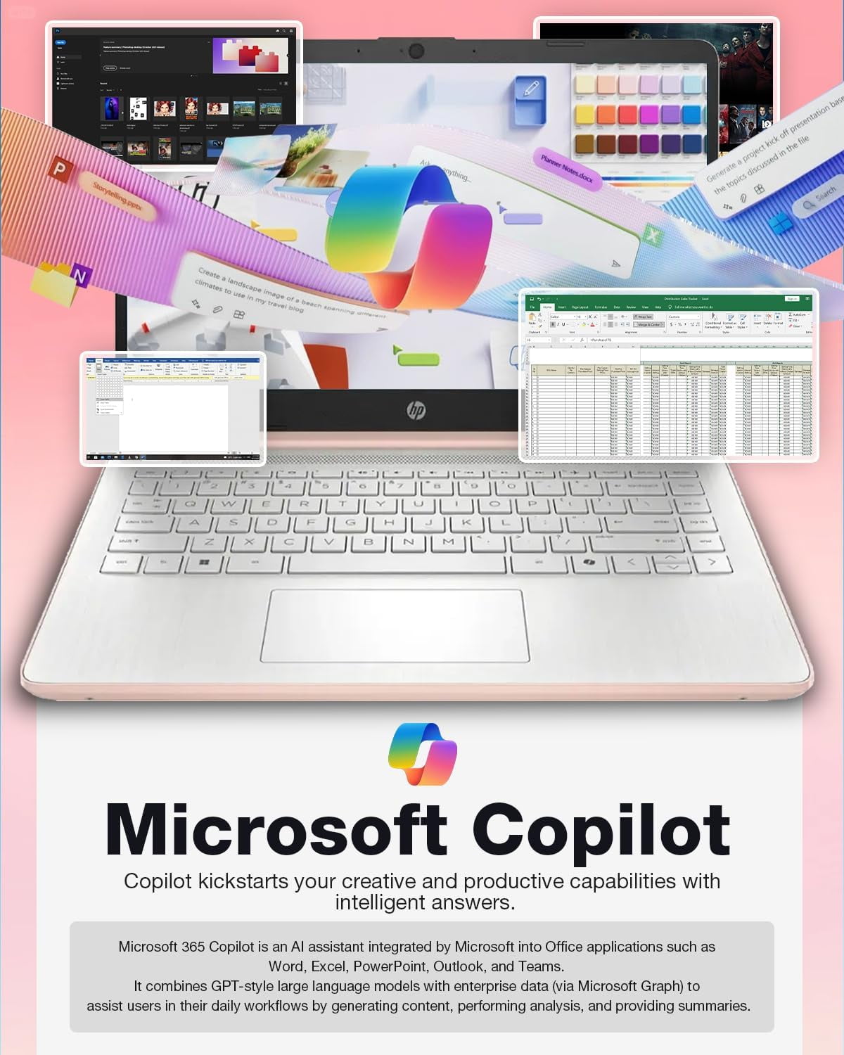 HP 14 Laptop Student Business Computer - 1-Year Microsoft Office