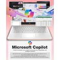 thumbnail image 6 of HP 14" Thin&Light Laptop Computer - Intel Quad-core CPU • 16GB RAM, 128GB UFS + 256GB Micro SD Card • Windows 11 Pro & 1-Year Microsoft Office 365 • Wi-Fi 6 • Copilot • Pale Rose Gold, 6 of 8