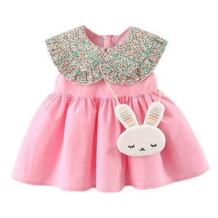 

Girls Dresses Cold Shoulder Dress Baby Outfits Girls Sleeveless Clothes Kids Princess Bag Floral Girls Dress&Skirt Christmas Girls Dress Size 14