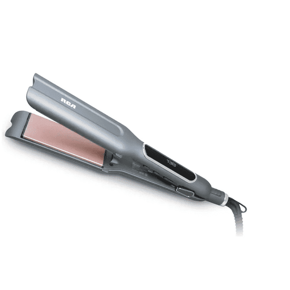 Arcticwind Flat Iron Hair Straightener and Curler 2 in 1,Curling Iron,Portable Hair Curler,For All Hair Types,45W,Adjustable Temp & LED Display,Grey
