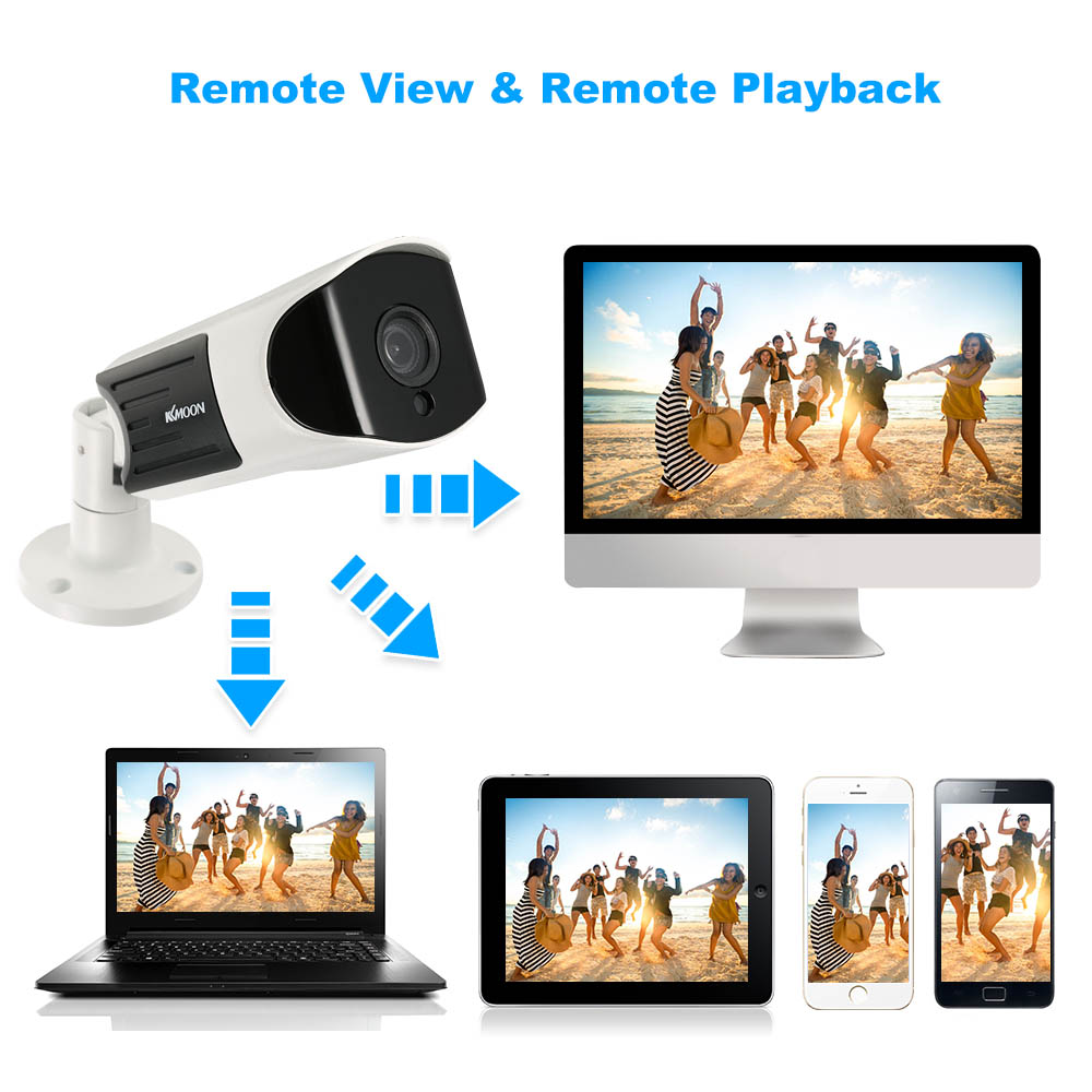 KKmoon 3MP POE IP Camera Sicurezza Esterna Impermeabile Con Visione Notturna E Supporto P2P Per APP IOS/Android