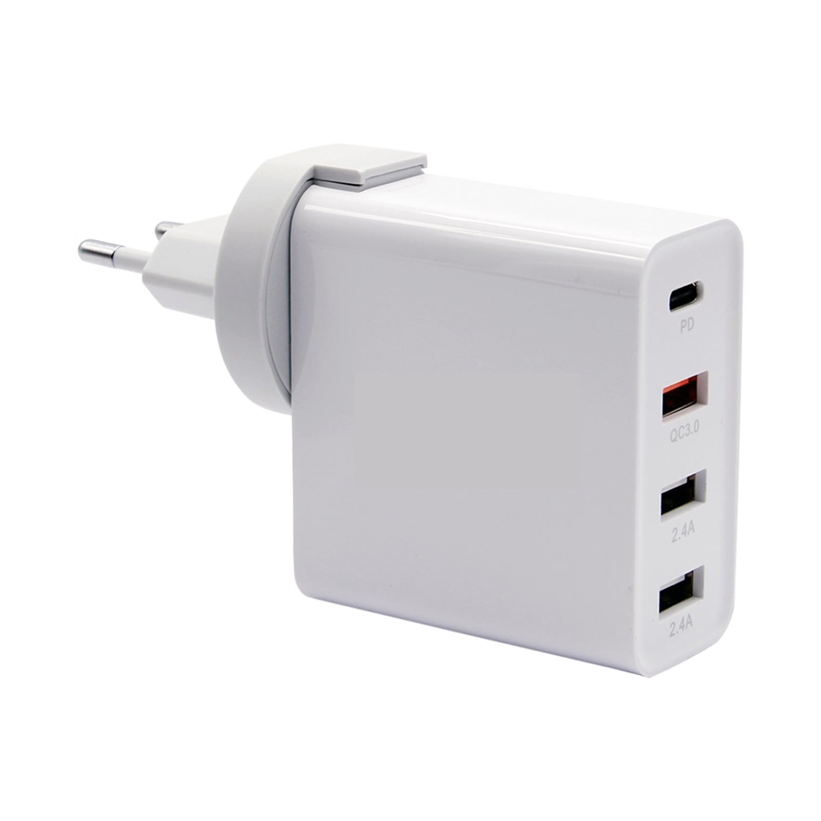 48W Multi Quick Charger PD Type C USB Charger Adapter QC 3.0 Fast Wall Charger ,No More Cable Clutter
