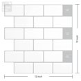 thumbnail image 4 of Tic Tac Tiles 12" x 12" Peel and Stick Self Adhesive Removable Stick On Kitchen Backsplash Bathroom 3D Wall Sticker Wallpaper Tiles in Subway Designs (Mono White), 4 of 9