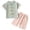 Green, variant on Little Boys Summer Tang Suit Cotton Short Sleeve Mandarin Collar Shirt and Waist Shorts Toddler 2 Piece Outfits (18-24 M,Blue)