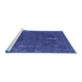 thumbnail image 2 of Ahgly Company Machine Washable Indoor Square Oriental Blue Industrial Area Rugs, 7' Square, 2 of 4