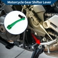 thumbnail image 2 of Folding Motorcycle Gear Shifter Lever for Bosuer 125 Aluminum Alloy Pedal Shift Lever Arm Green Lever Black Head, 2 of 6