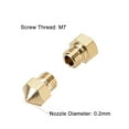 thumbnail image 3 of 0.2mm 3D Printer Nozzle, Fit for MK10 Extruder Head, for 1.75mm Filament Brass 5pcs, 3 of 4