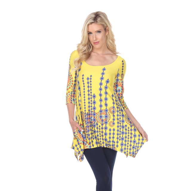 White Mark Tunique Rella à Manches 3/4 pour Femmes