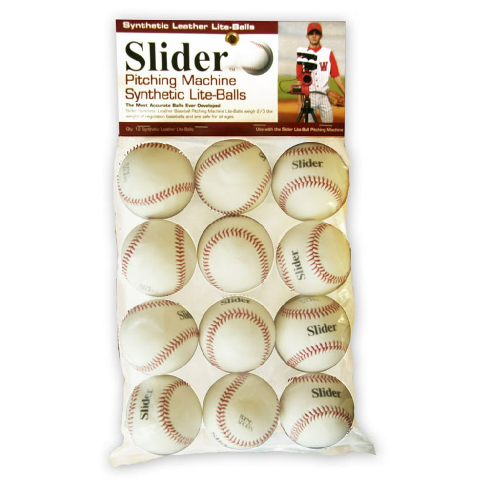 Heater Sports Slider Leather Lite Pitching Machine Balls 12 Pack