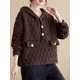 thumbnail image 4 of Sudadera con capucha holgada para mujer, cálida, acolchada, informal, 4 of 8