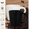 thumbnail image 2 of czcpp-4 oz Espresso Cups Set of 2, Ceramic Coffee Mugs Demitasse Cups for Espresso and Tea, Small Espresso Mugs for Shot of Coffee, Espresso Coffee Cups with Handles, Gift for Coffee Lovers - Black, 2 of 4