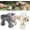 2pcs D, variant on HoliHive Dog Toy, Linen Safari Companions, Chomp Champ, Interactive Squeaky Chew Toy, Indestructible with Squeaker, for Small, Medium & Large Dogs