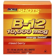 Now Foods B-12 10,000 mcg 12:15 mL Shots, Pack of 2