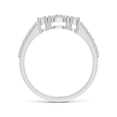 thumbnail image 2 of ANGARA Natural 0.08 Ct. Diamond Halo Engagement Ring in 14K White Gold for Women (Ring Size: 3.5), 2 of 8