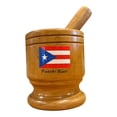 thumbnail image 2 of Wooden Mortar Pilon Puerto Rico Flag Medium, 2 of 2