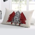thumbnail image 5 of Christmas Tree Throw Pillow Cover, Rustic Xmas Red Buffalo Plaid Rectangle Decorative Pillow Case Protector Soft Cushion Cover Lumbar Pillowcase for Couch Sofa Bedroom Car Chair Decor 16x24 Inch, 5 of 8