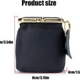 thumbnail image 7 of Genuine Leather Mini Jewelry Box & Vintage Wallet for Women - Compact Travel Coin Purse, Lipstick Storage Organizer, Retro Leather Clutch Case (Black), 7 of 7