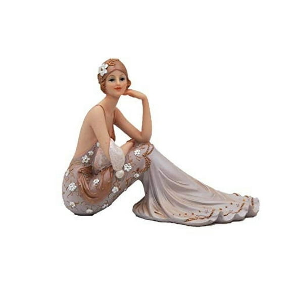 Comfy Hour Glamour Elegance Victorian Style Lady Collection Lady Sitting On Ground Resin Art Figurine,6-inch Height