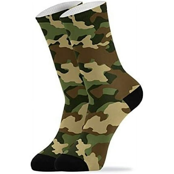 Coolnut Camo Socks Winter Warm Socks Fashion Print Socks Novelty Casual Socks for Men Women( 1 Pack)