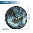 thumbnail image 3 of Voice Activated Clock with Glow Light 12 Inch Large Silent Wall Clock Battery Operated for Home Decor Angry Sea Monster, 3 of 8