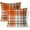 Autumn Plaid Orange, variant on Set of 2 Fall Pillow Covers Autumn Decorative Throw Pillow Cases 20x20 Inch Orange Grey Plaids Cushion Covers Faux Linen,Farmhouse,Thanksgiving,Home Décor